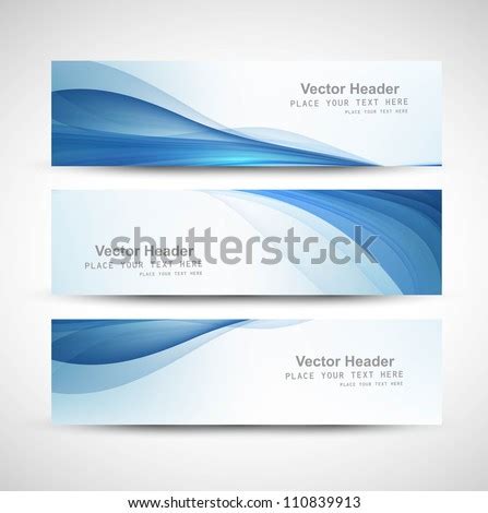 Abstract Header Blue Wave Whit Vector Design - 110839913 : Shutterstock