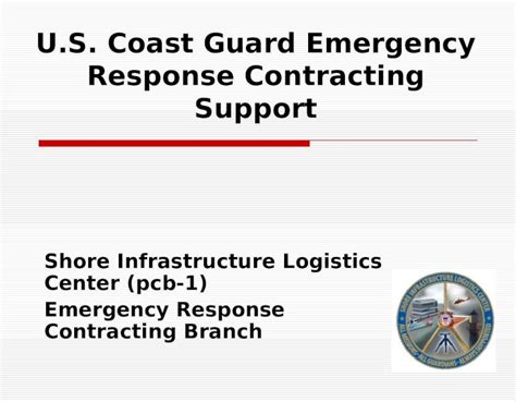 Ppt Us Coast Guard Emergency Response Contracting Support Shore