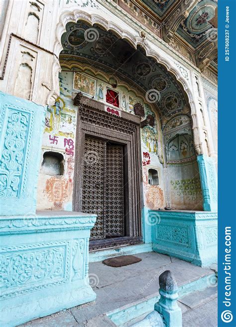 Exterior Of An Old Haveli In Mandawa Rajasthan India Stock Image