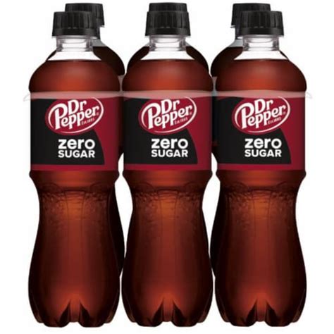 Dr Pepper Zero Sugar Soda Bottles 6 Pk 16 9 Fl Oz Fred Meyer