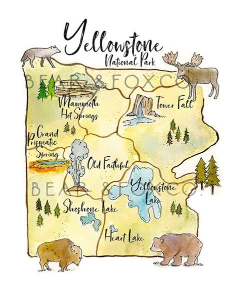 Maps Of Yellowstone National Park Hot Sales