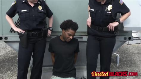 Black Dude Gets His Cock Polished By Milf Cops Hungry Pussy