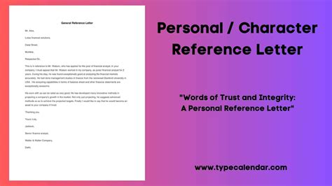 Character Reference Letter Sample And Tips 45 Off