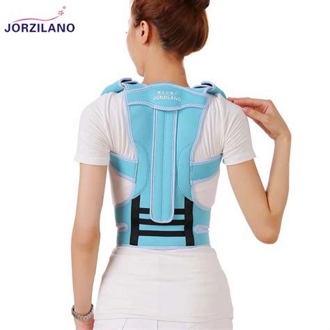 JORZILANO Professional Adult Aluminium Alloy Back Posture Brace Corrector Shoulder Support Band ...