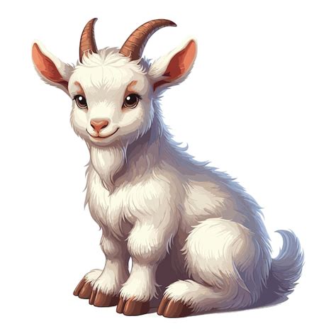 Premium Vector Goat Vector Cartoon Illustration