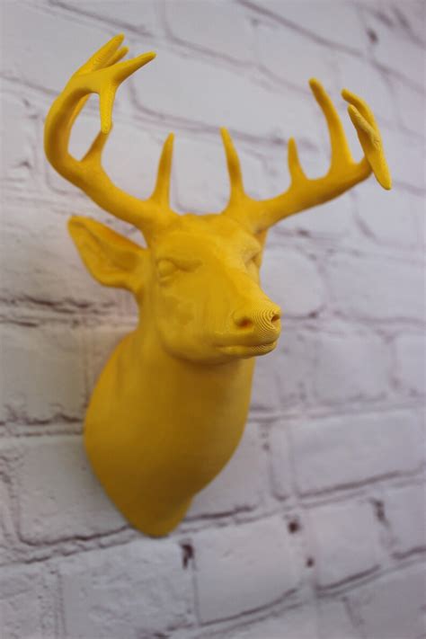 3d Printed Deer Head Wall Hanging Modern Home Decor Wall Art Etsy