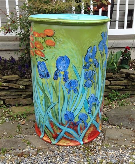 Rain Barrel Painting Inspiration Rain Barrel Rain Barrels Painted