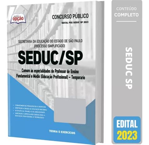 Apostila Seduc Sp Professor De Fundamental E M Dio Educa O