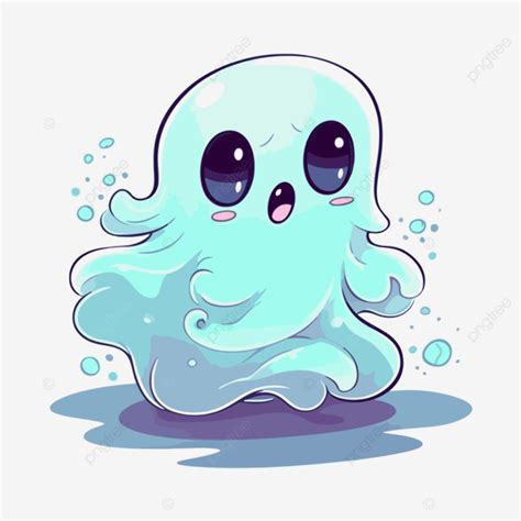 Cute Ghost Sticker Clipart Cute Kawaii Ghost Cute Ghost Tee Vector