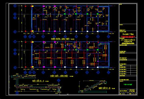 Mẫu Mặt Bằng Kết Cấu Nhà 7 Tầng CADFULL FREE AUTOCAD BLOCKS