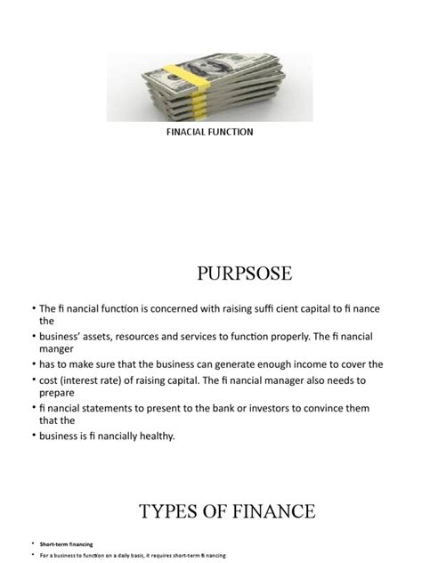 notes  finance function  factoring finance money
