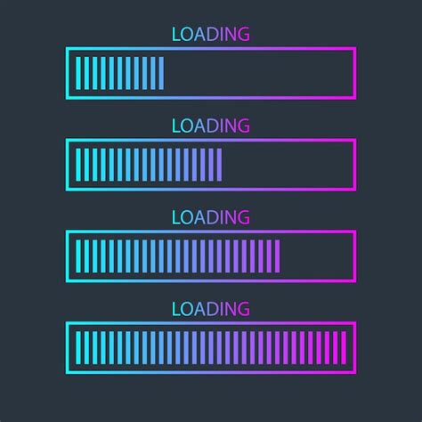 Premium Vector Loading Bar Icon In Flat Style Progress Indicator