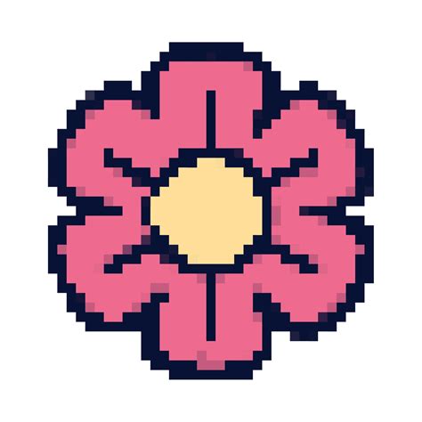 Fleur Pixel Art 10964160 Art Vectoriel Chez Vecteezy