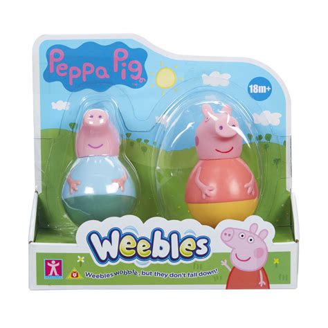 Compre Peppa Pig Pack 2 Weebles De 8cm Peppa E George Aqui Na