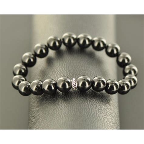 Bracelet Spinelle Noir Bracelets Pierres Naturelles Et Argent