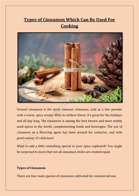 Ppt Types Of Cinnamon Which Can Be Used For Cooking Powerpoint