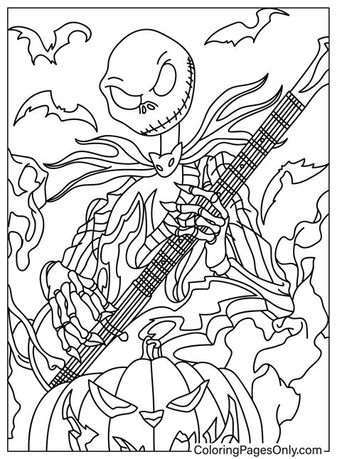 Dibujos Para Colorear De Jack Skellington Coloringpagesonly