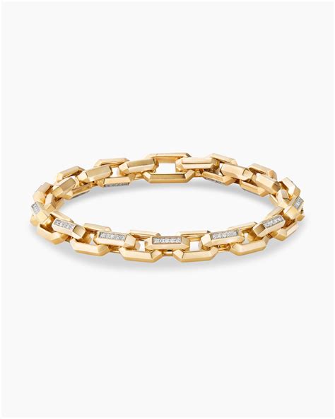 David Yurman Streamline Heirloom Chain Link Bracelet In 18k Yellow