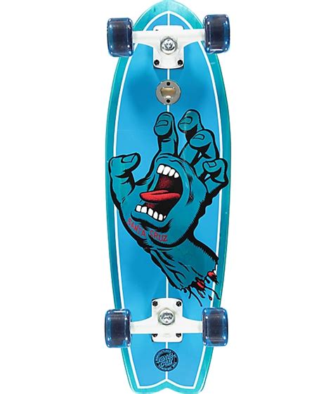 Santa Cruz Screaming Hand Shark 277 Cruiser Complete Skateboard Zumiez