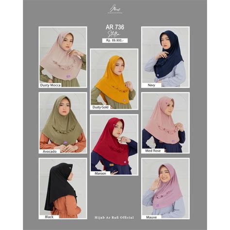 Jual Jilbab Krudung Kerudung Hijab Arrafi Ar 736 Ori Ori Cantik Trandy