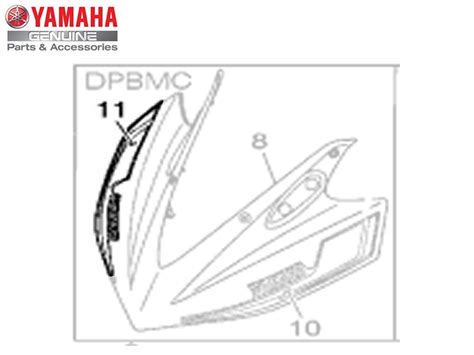 Gr Fico Prata Da Carenagem Frontal Para Yzf R Original Yamaha