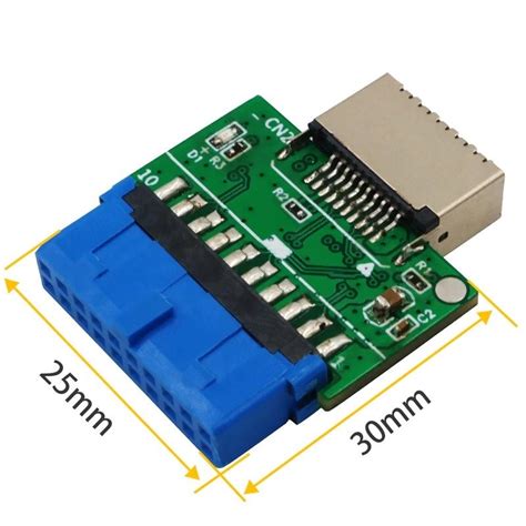 Usb 30 Idc 19 Pin Til Usb 31 Type E Adapterkabel 10 Gbps Overførsel