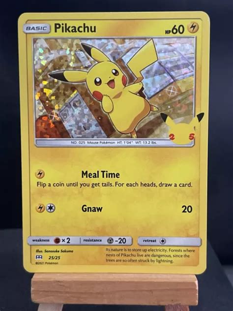 Pokemon Card Pikachu Th Anniversary Mcdonalds Rare Non