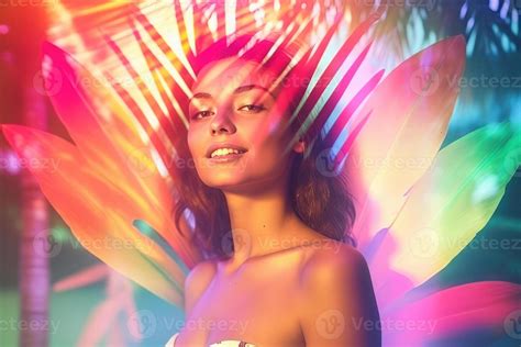 Summer Themed Double Exposure Bikini Portrait Stock Photo At Vecteezy