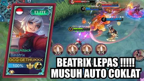 Beatrix Di Lepas Musuh Auto Dapat Coklat Solo Rank Beatrix Mlbb