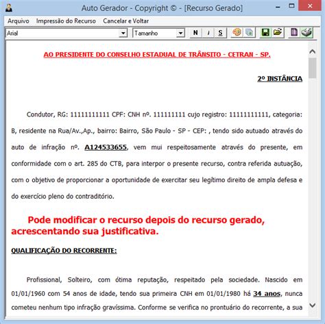 Passo A Passo De Criação De Recurso De Multa Com O Auto Gerador