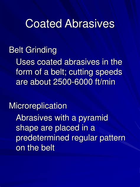 PPT Abrasive Machining Processes Units And Types Of Abrasives