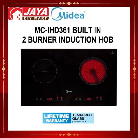 Midea Mc Ihd Built In Burner Induction Ceramic Hob Jaya Diy Mart