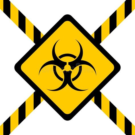 Quarantine Biohazard Warning Sign Stock Vector Illustration Of