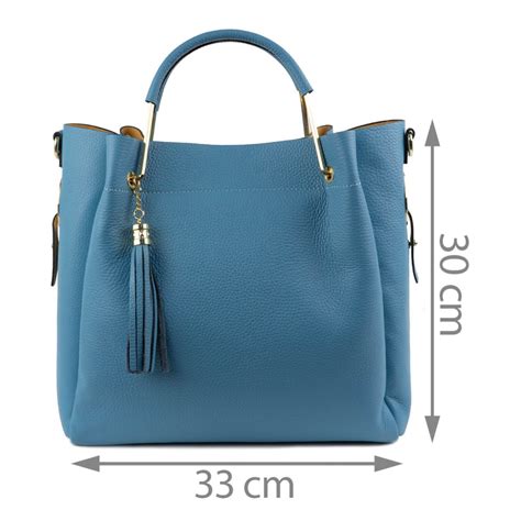 Geanta Piele Bleu Deschis Gf1393