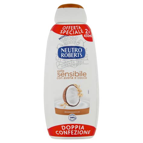 Neutro Roberts Pelle Sensibile Con Avena E Cocco Bagnodoccia 2 X 450 Ml