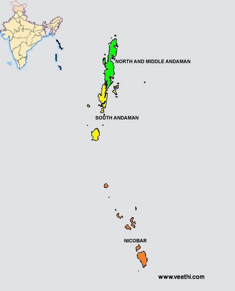 Andaman And Nicobar Islands Districts Map 122 Indian States