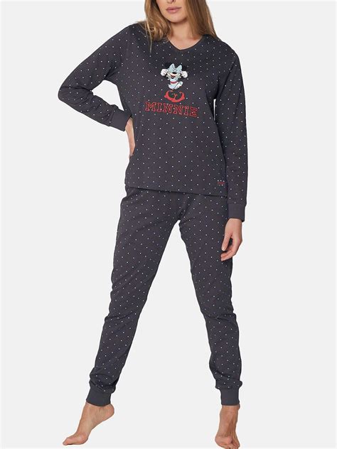 Admas Pyjama Hausanzug Oberteil Und Hose Minnie Shy Disney Online