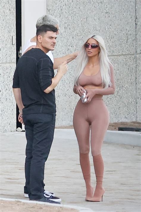 Kim Kardashian In Leggings Flaunts Her Cameltoe And Braless Tits Photos The Fappening