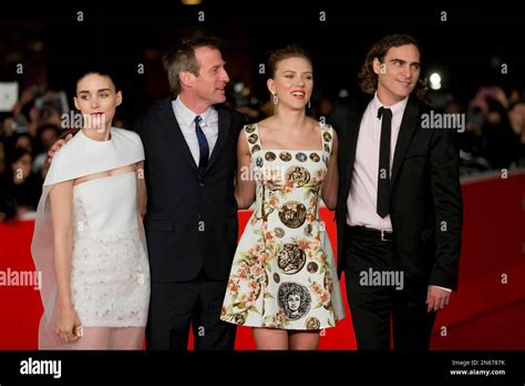 From Left Actress Rooney Mara Director Spike Jonze Actors Scarlett