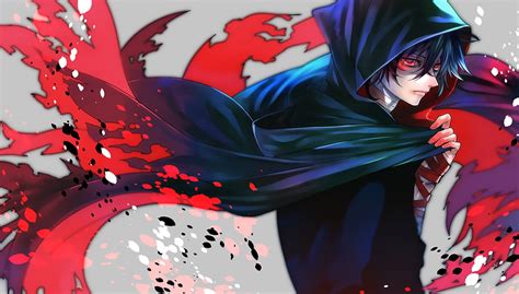 Fond d'écran : illustration, Anime, Kaneki Ken, Tokyo Ghoul, des bandes ...