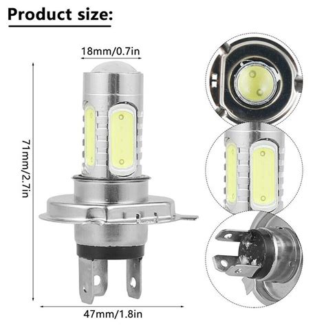 H4 12v Ampuller Led Xenon Beyaz Far Araba Far Parlak Ampuller Uygun