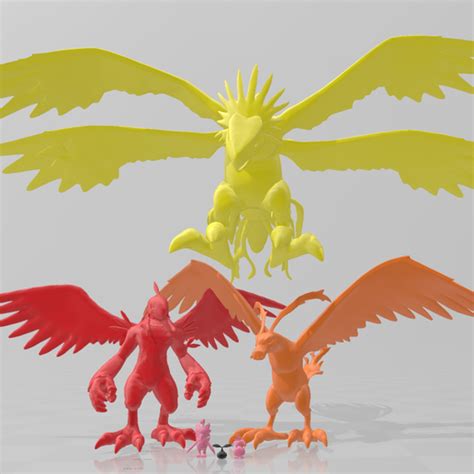 Download STL file biyomon digivolution • Template to 3D print • Cults