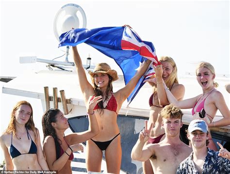 Australia Day celebrations on the Gold Coast as revellers enjoy the sun ...