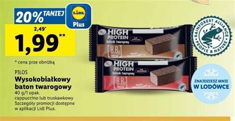 Promocja Baton Wysokobia Kowy Twarogowy Cappuccino Pilos High Protein W