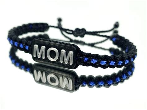 Police Thin Blue Line Mom Bracelet Thin Blue Line Proud Mom Etsy