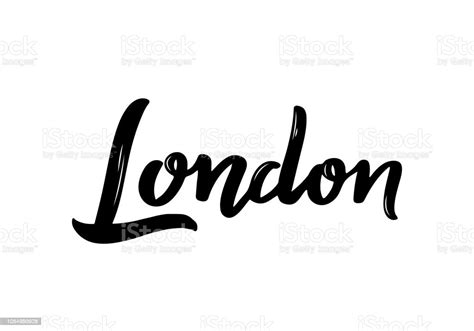 London Hand Drawn Lettering Name Of Great Britain Capital Handwritten