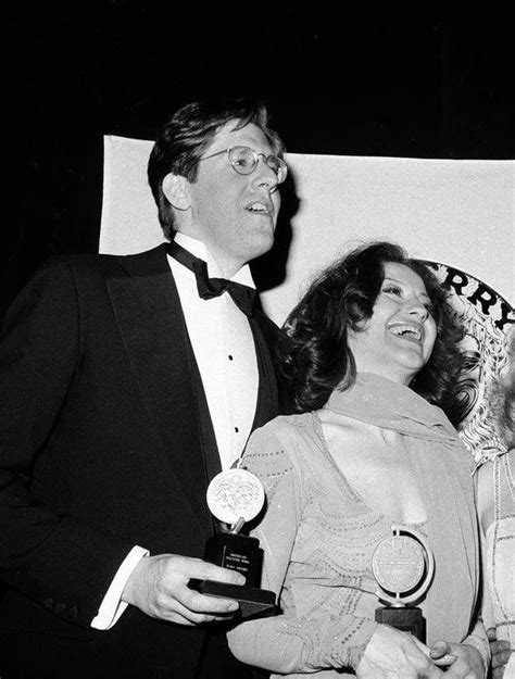 Young Edward Herrmann and Kelly Bishop at gala ; black and white ...