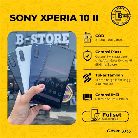 Jual Sony Xperia 10 Ii FULLSET RAM 4 GB 128 GB COD JAKARTA