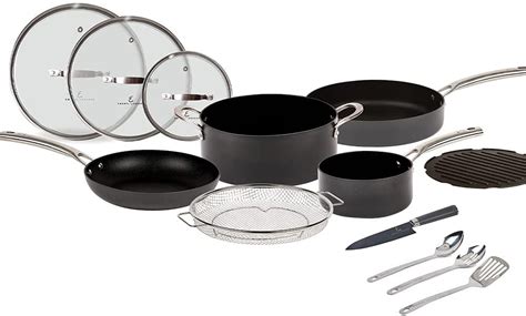 Emeril Lagasse Kitchen Cookware Forever Pans Pots And Pans Set With Lids Hard Anodized