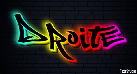 droite text effect  logo design word